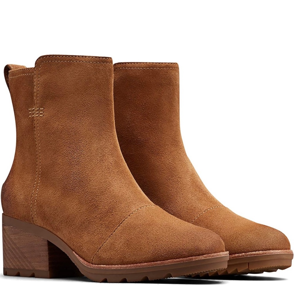 Sorel Women's Cate Booties, Camel Brown, 7 Medium US